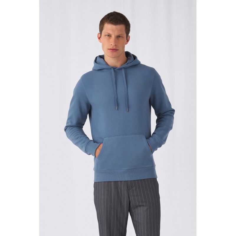 WU02K - B&C - Unisex King Kapucnis Pulóver - B&C