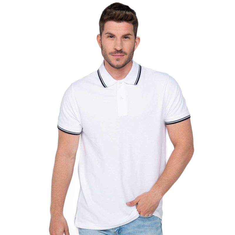 PORA210 - JHK Kontrasztos piké galléros póló - JHK