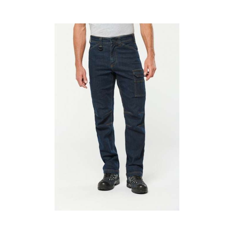 WK705 - MEN'S MULTIPOCKET DENIM TROUSERS - Designed To Work