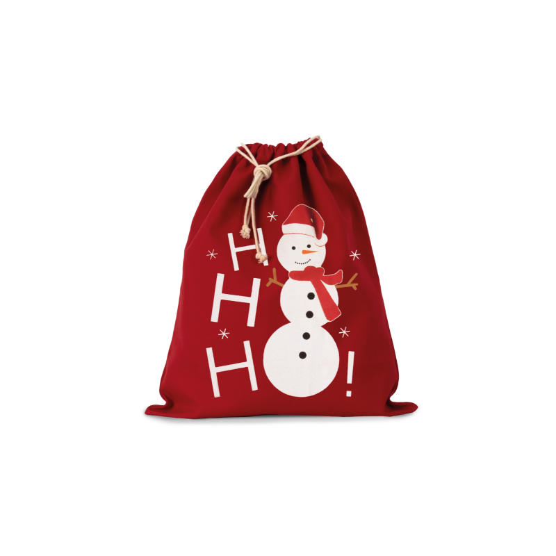 KI0745 - PAMUT TÁSKA HÓEMBER MINTÁVAL ÉS HÚZÓZSINÓROS ZÁRÓDÁSSAL - Kimood