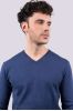 LE950 - FÉRFI V-NYAKÚ FINOMKÖTÖTT PAMUT PULÓVER Kép 2.
