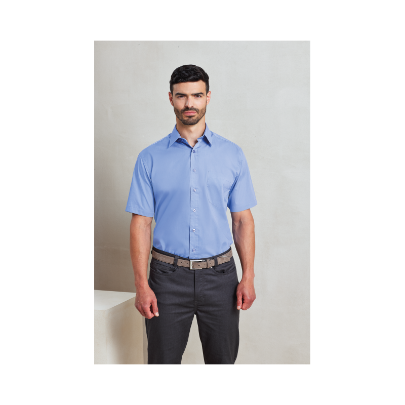 PR202 - MEN'S SHORT SLEEVE POPLIN SHIRT - Premier