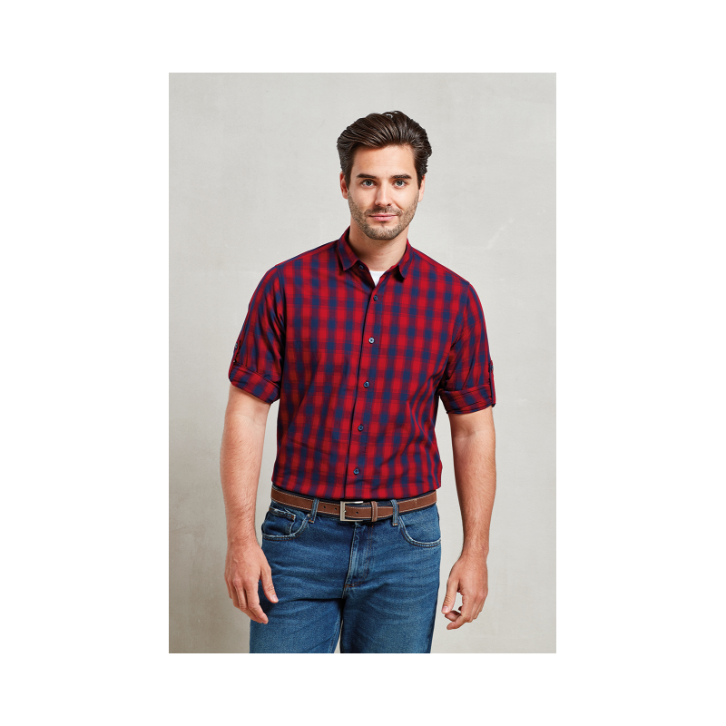PR250 - 'MULLIGAN' CHECK - MEN'S LONG SLEEVE COTTON SHIRT - Premier