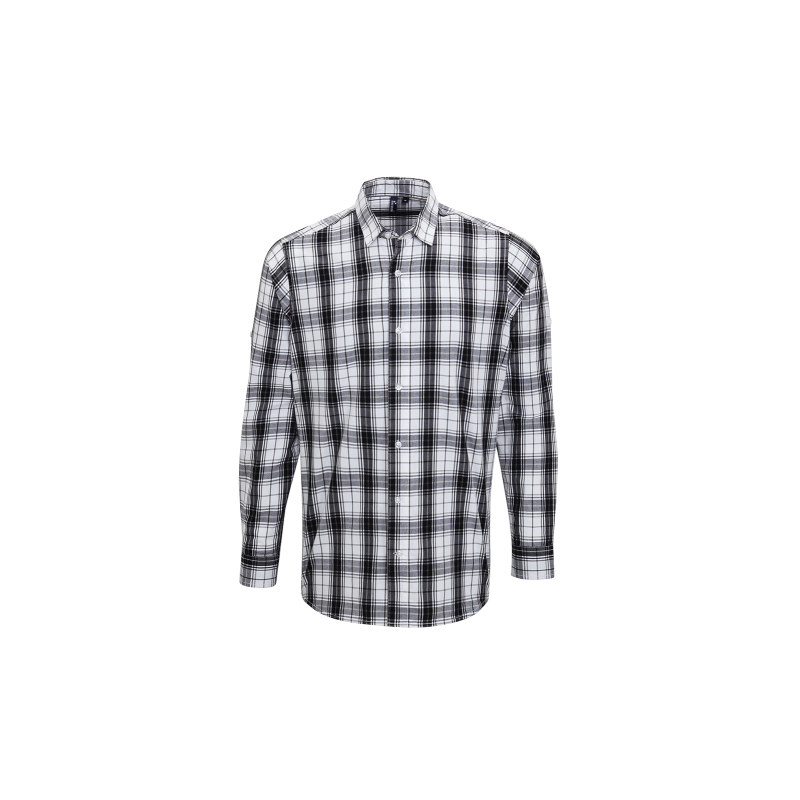 PR254 - 'GINMILL' CHECK - MEN'S LONG SLEEVE COTTON SHIRT - Premier