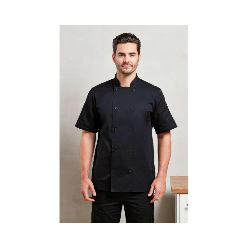 PR656 - SHORT SLEEVE CHEF'S JACKET - Premier