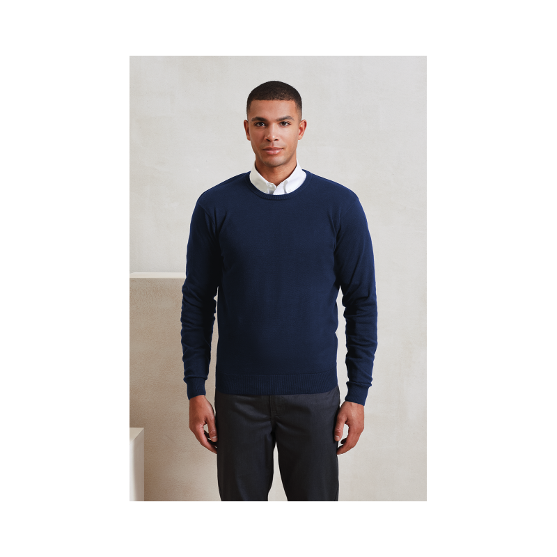 PR692 - MEN'S CREW NECK COTTON RICH KNITTED SWEATER - Premier