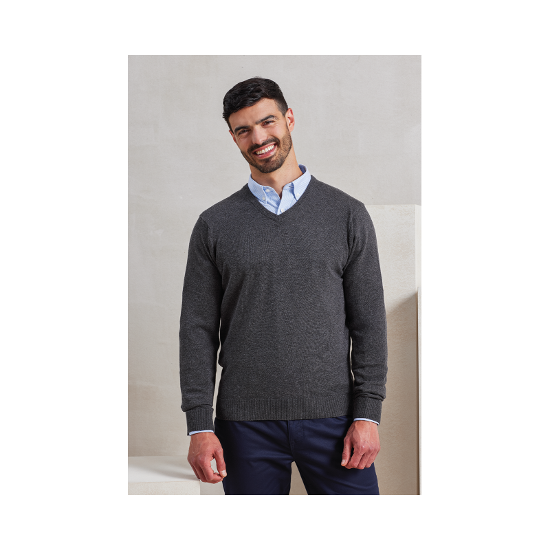 PR694 - MEN'S KNITTED V-NECK SWEATER - Premier