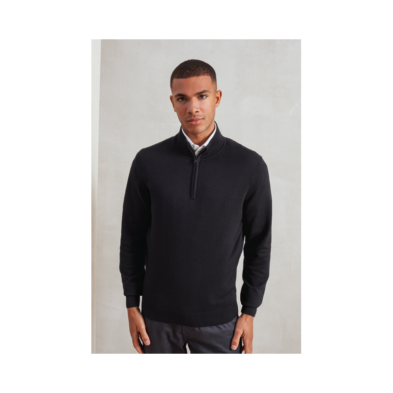 PR695 - MEN'S QUARTER-ZIP KNITTED SWEATER - Premier