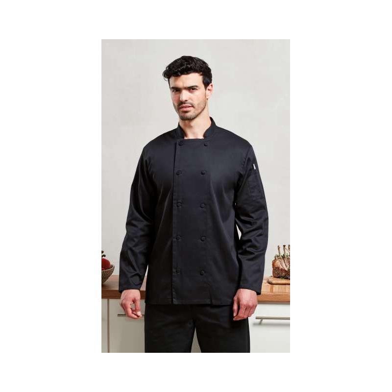 PR903 - CHEF'S LONG SLEEVE COOLCHECKER® JACKET WITH MESH BACK PANEL - Premier